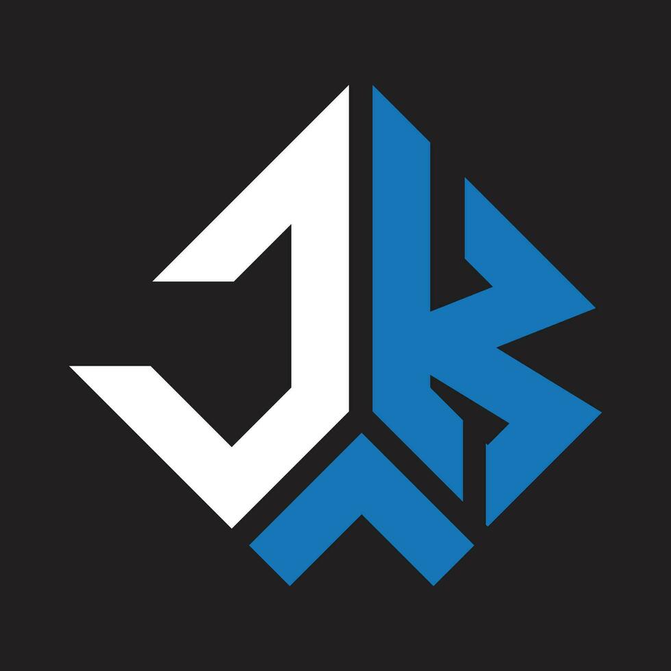jk carta logotipo design.jk criativo inicial jk carta logotipo Projeto. jk criativo iniciais carta logotipo conceito. vetor