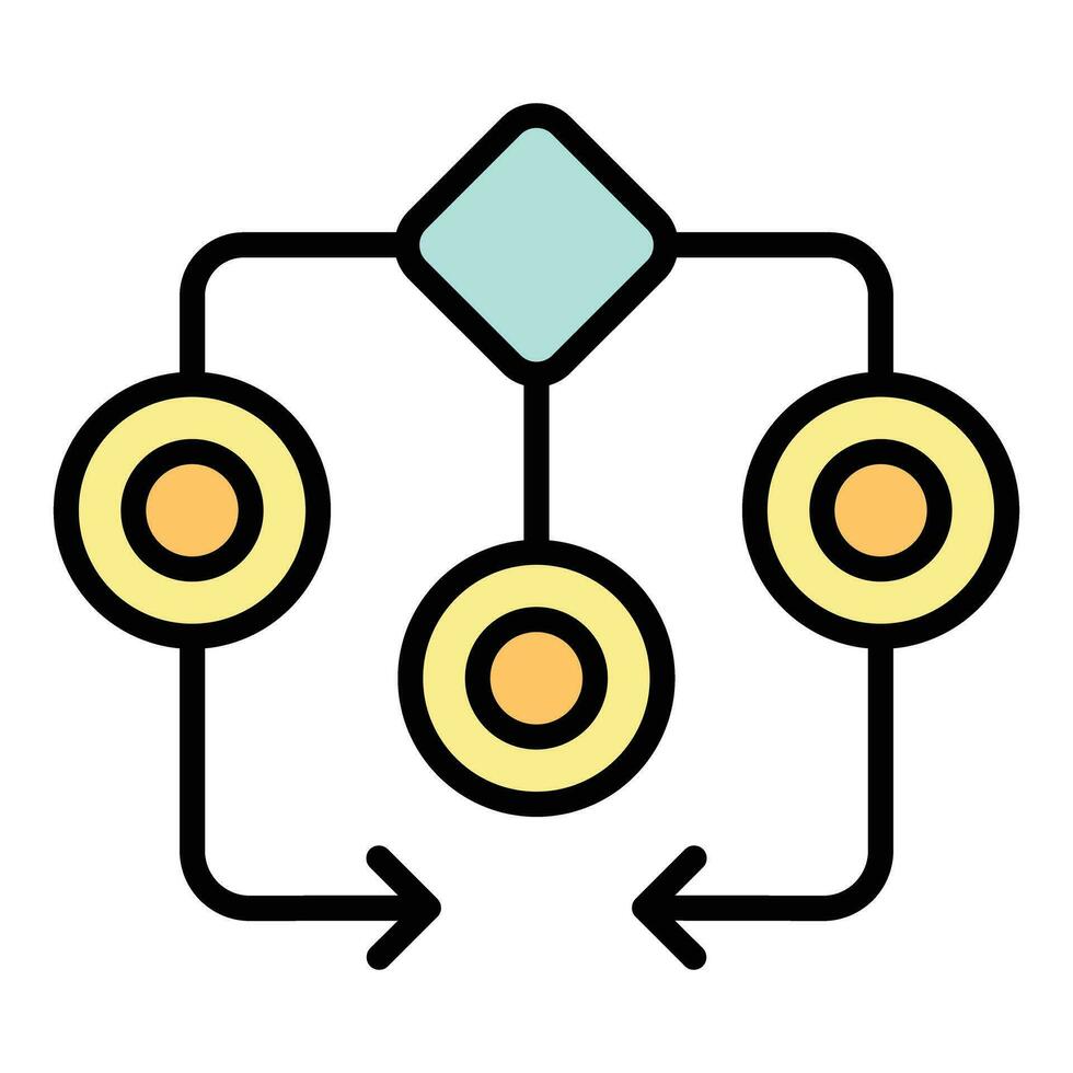 fluxo de trabalho progresso ícone vetor plano