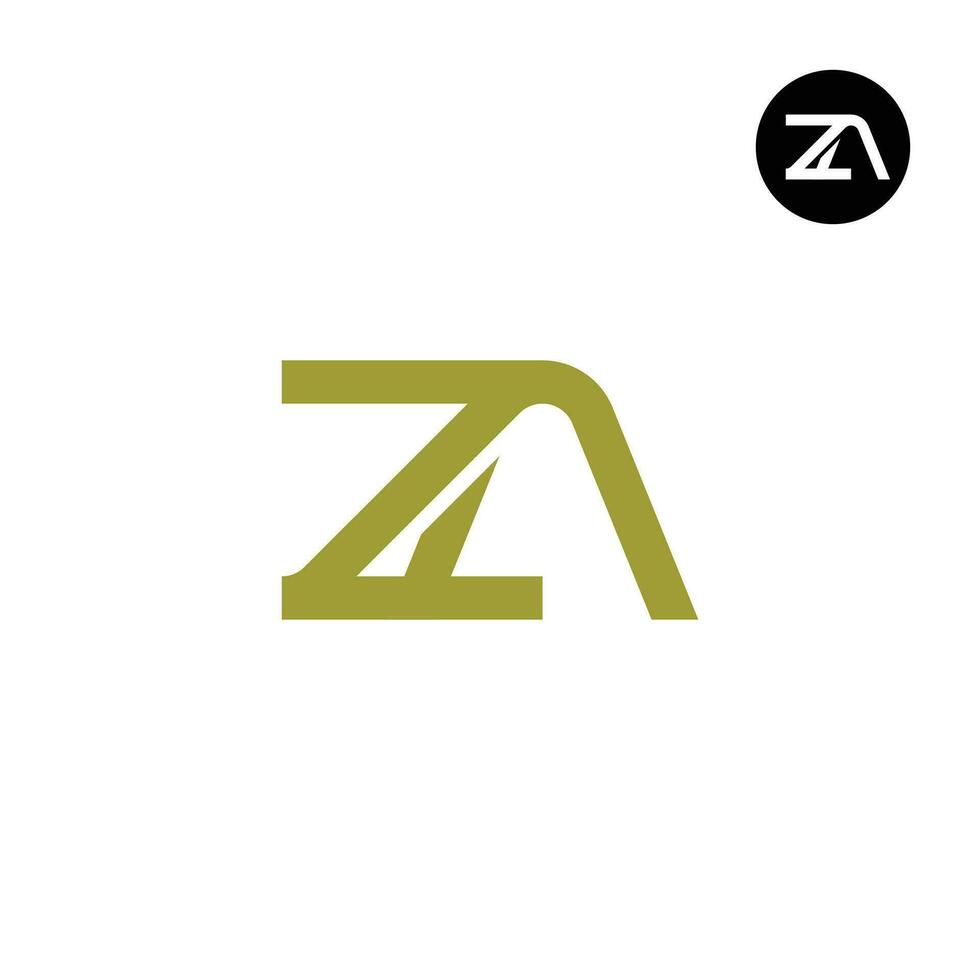 carta za monograma logotipo Projeto vetor