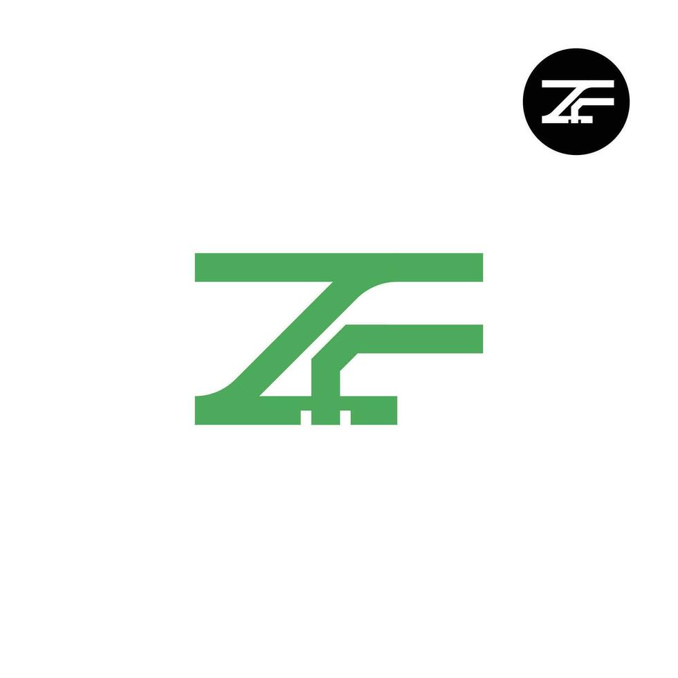 carta zf monograma logotipo Projeto vetor