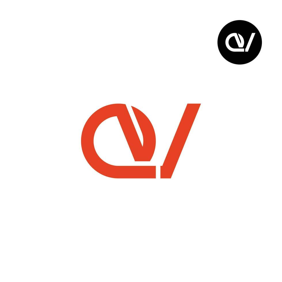carta qv monograma logotipo Projeto vetor