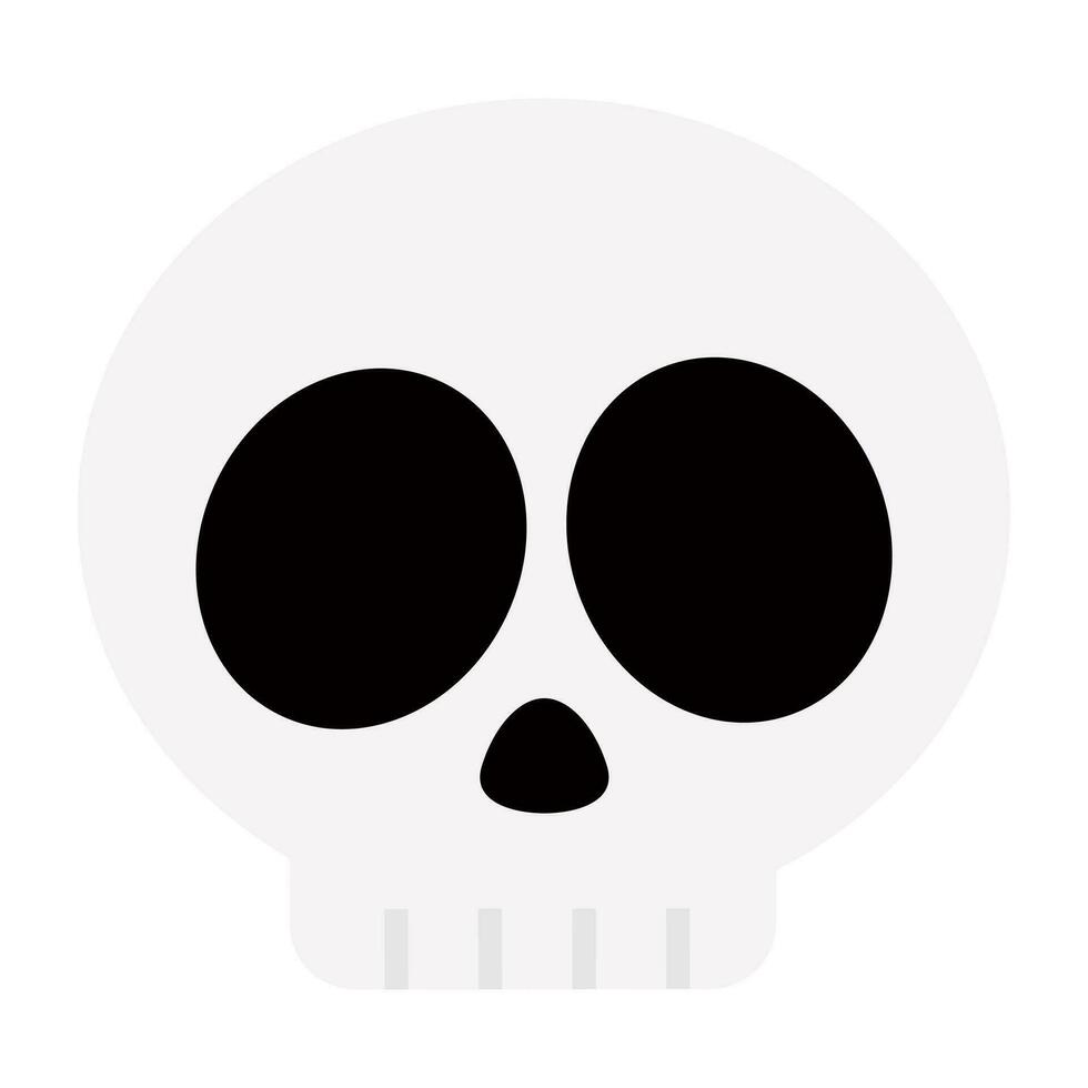 ícone do crânio dos desenhos animados de halloween. vetor