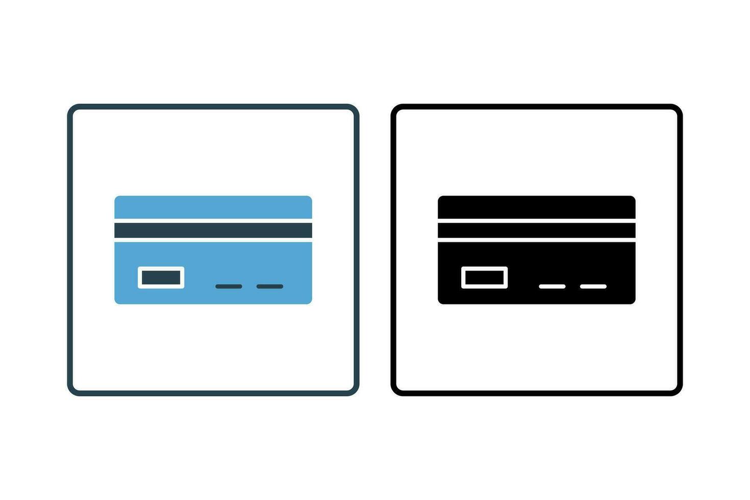 crédito cartão ícone. ícone relacionado para crédito e empréstimo. adequado para rede local projeto, aplicativo, do utilizador interfaces, imprimível etc. sólido ícone estilo. simples vetor Projeto editável