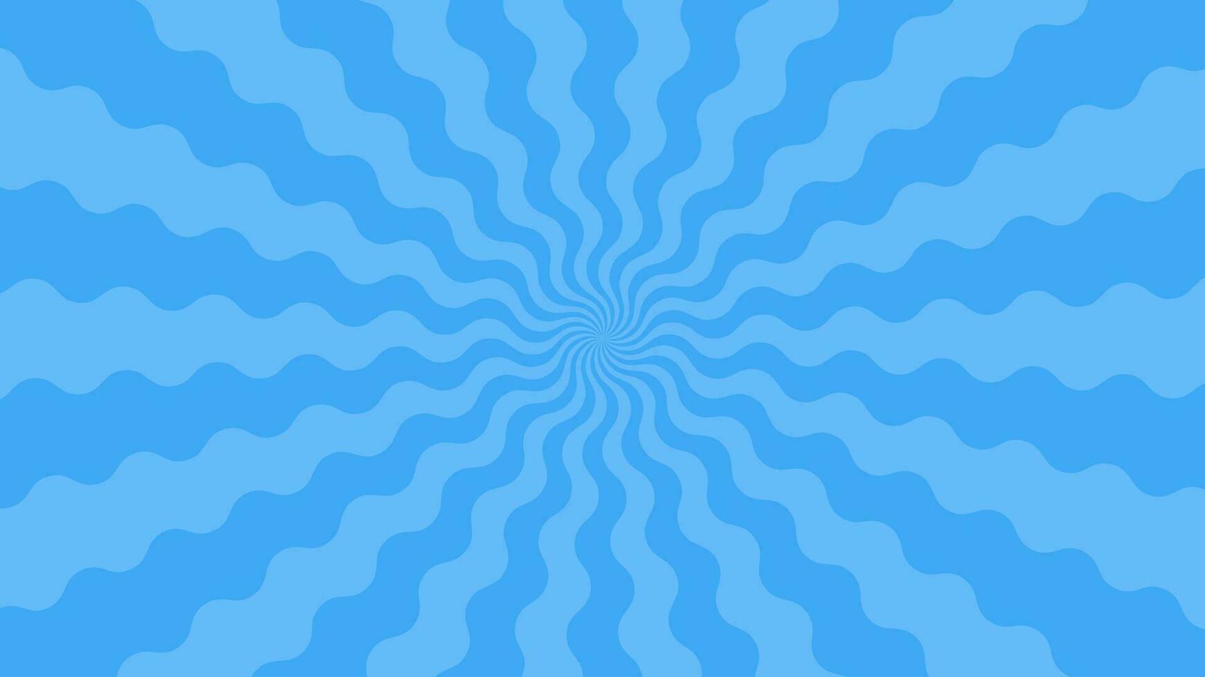 simples plano azul ondulação luz rebentar efeito vetor fundo