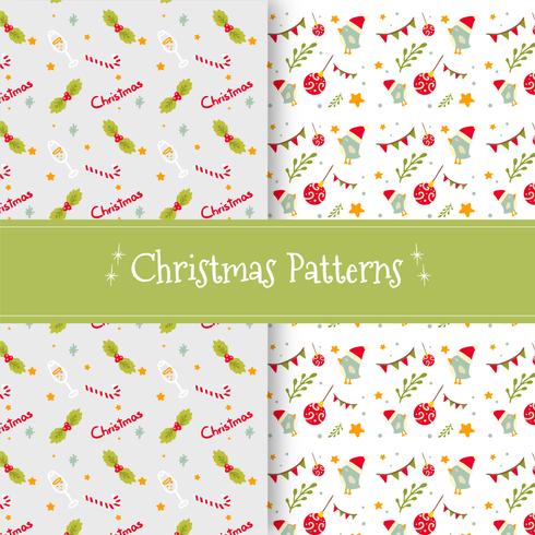 Cute Christmas Pattern Collection vetor