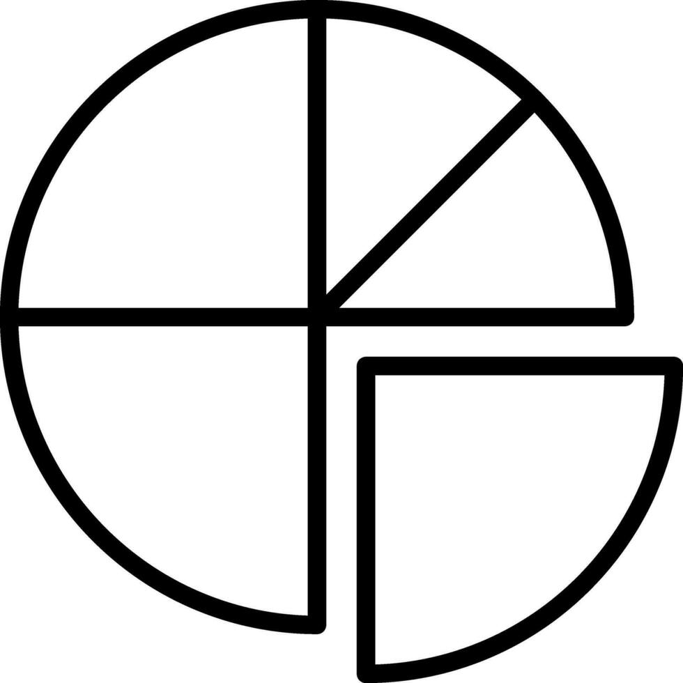 design de ícone de vetor de gráfico de pizza