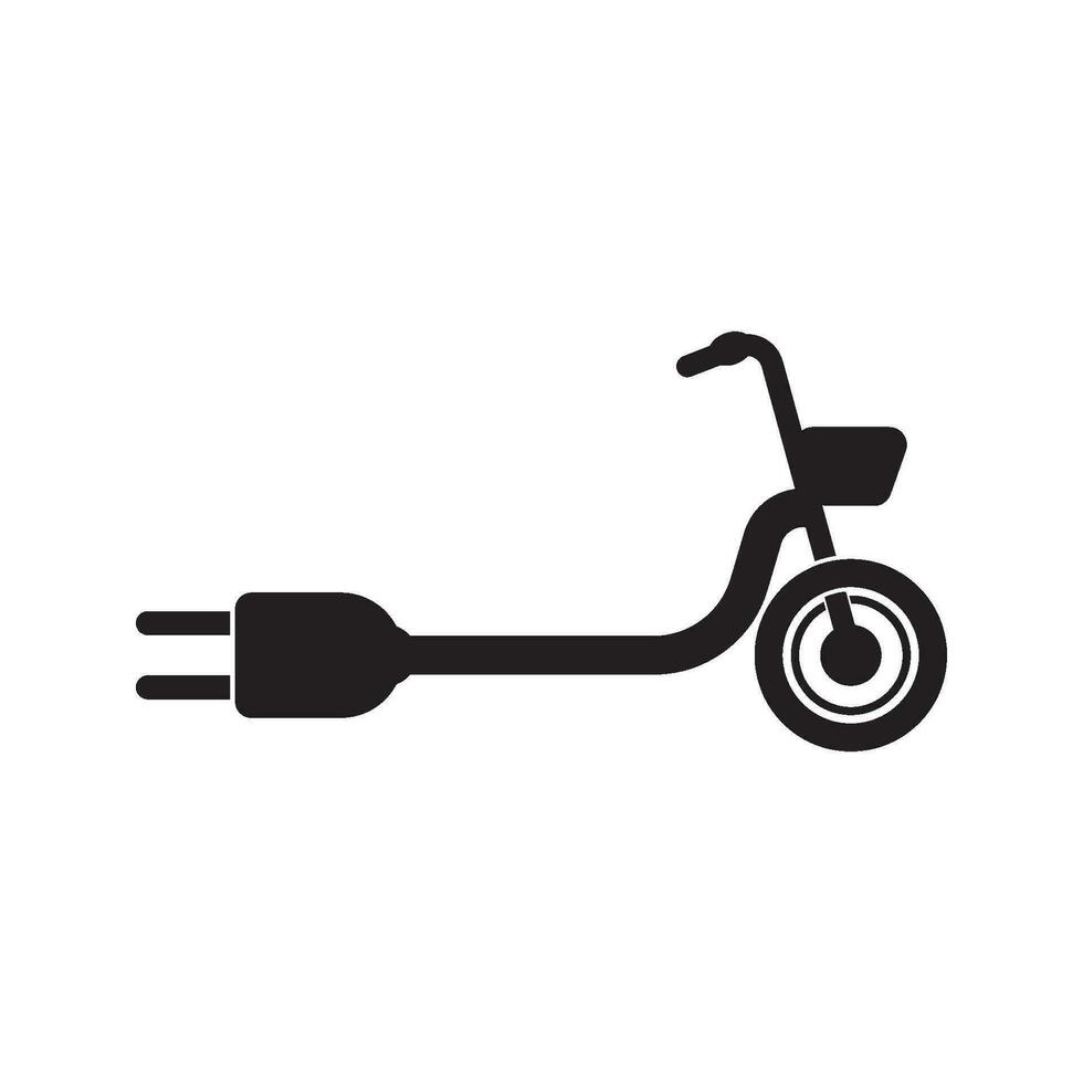 elétrico bicicleta logotipo ícone, simples Projeto vetor ilustração