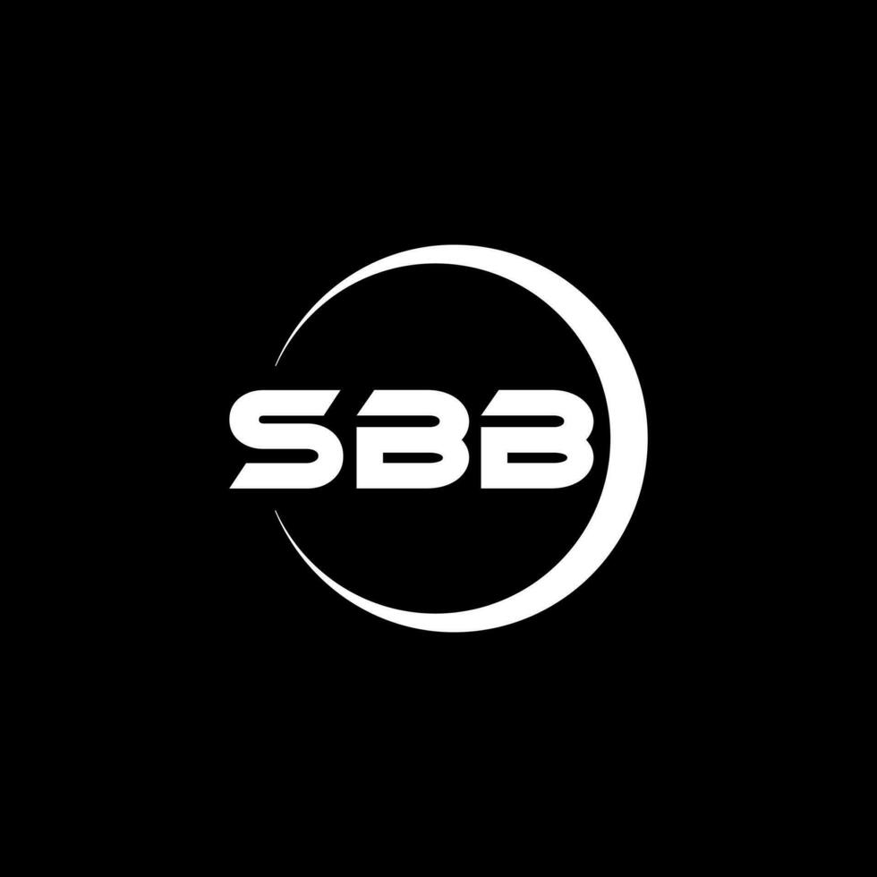 design de logotipo de carta sbb com fundo branco no ilustrador. logotipo vetorial, desenhos de caligrafia para logotipo, pôster, convite, etc. vetor