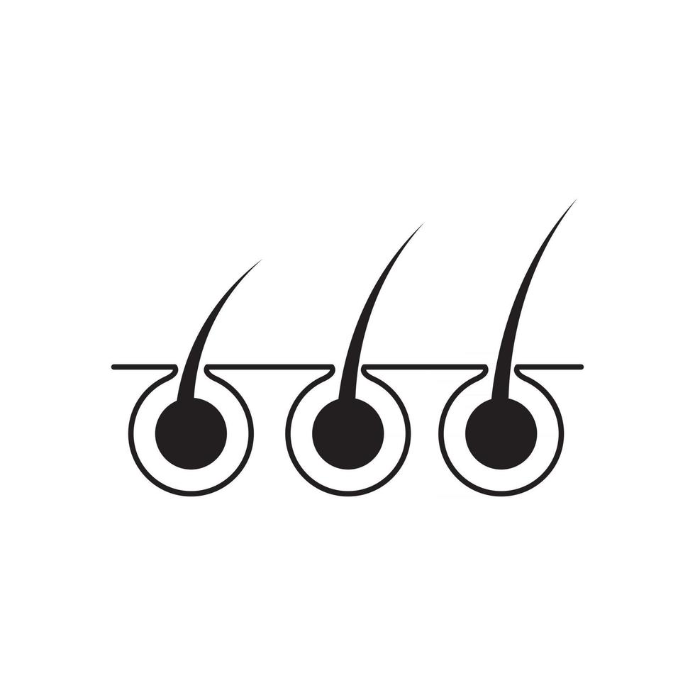 cabelo ícone ilustração vetorial design logotipo vetor