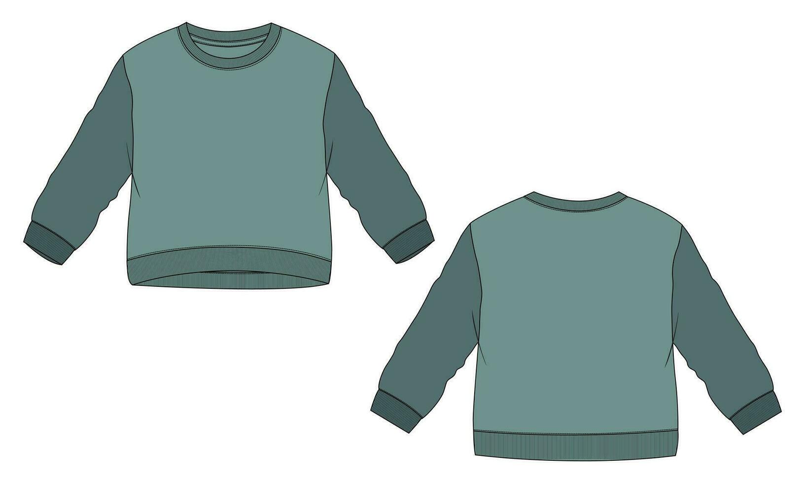 grandes manga suéter vetor ilustração modelo para crianças