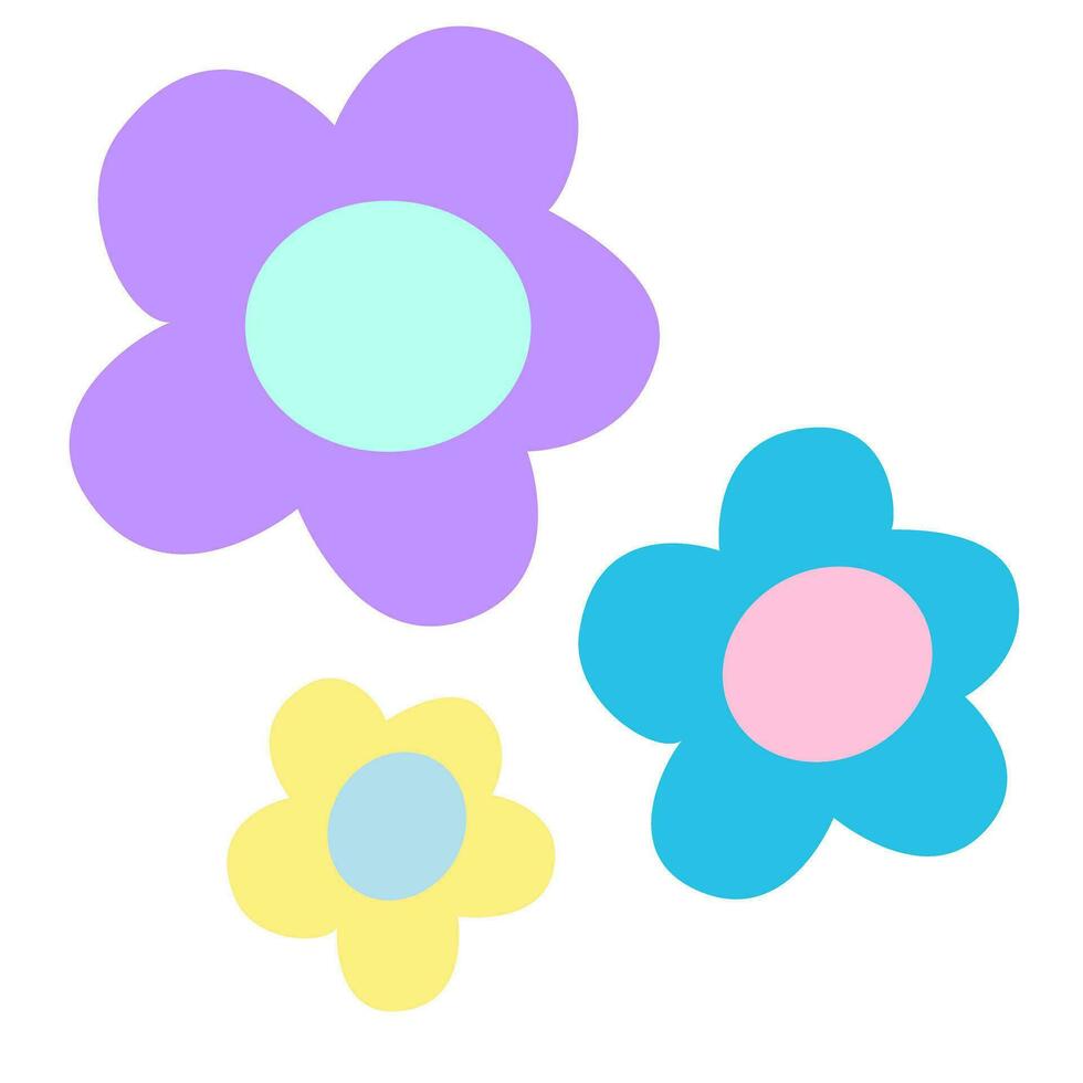 flores estão mostrando dentro diferente cores vetor