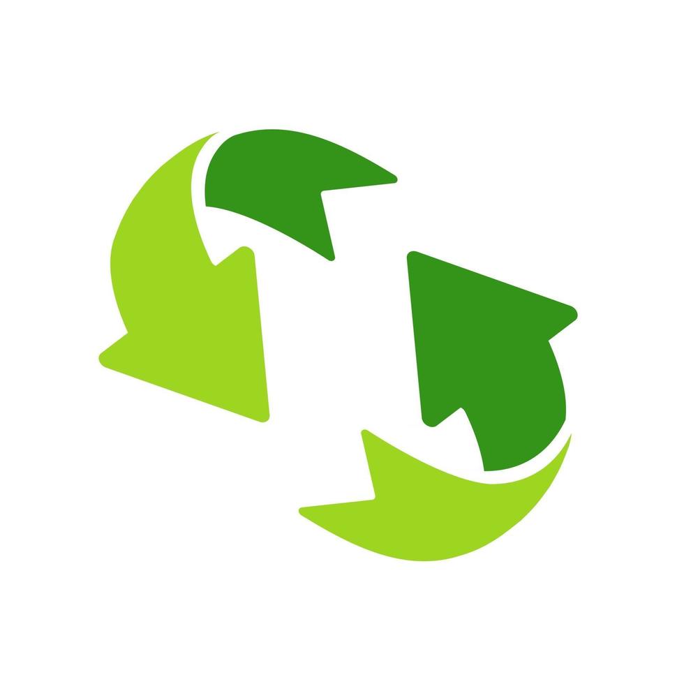 ícone de reciclagem. uma flecha que gira indefinidamente reaproveitar conceito reciclado. vetor