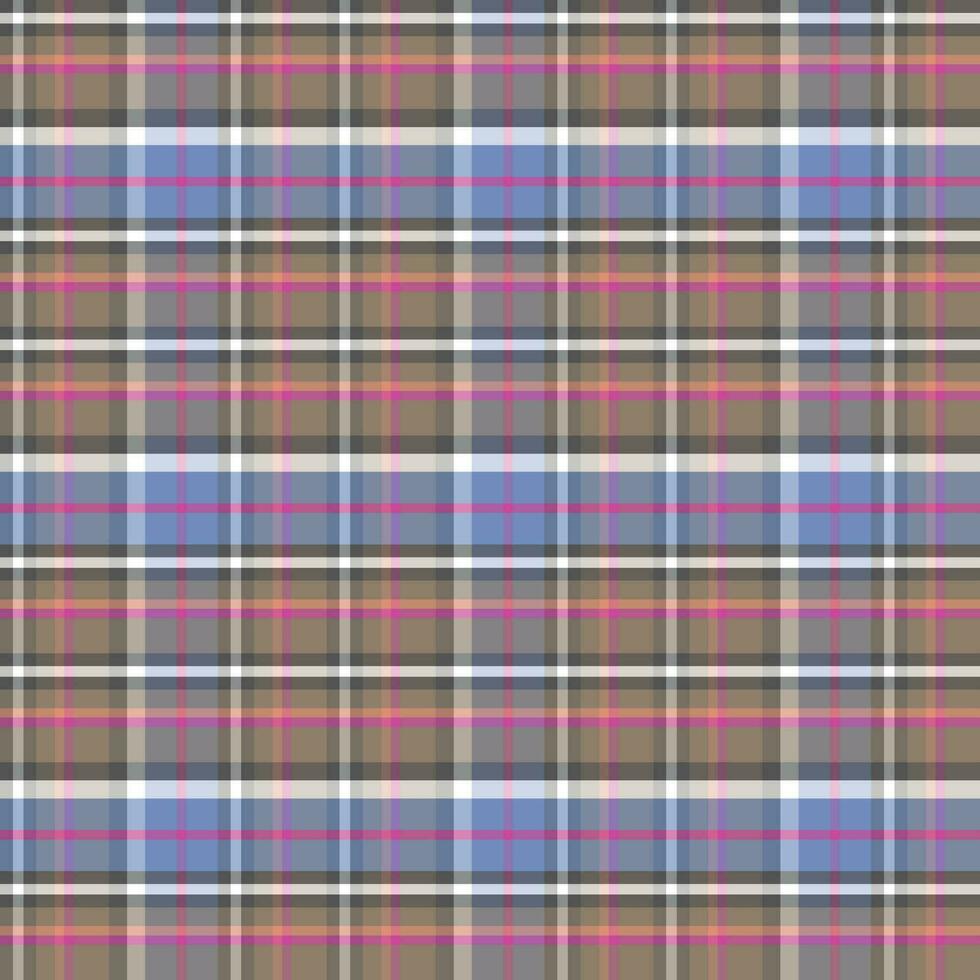 vetor de búfalo de padrão xadrez tartan, papel de parede de fundo de tecido