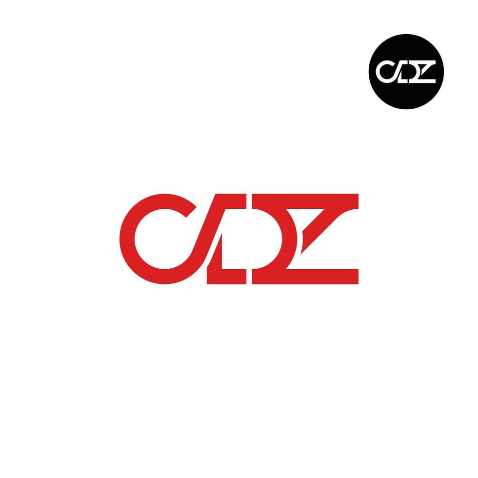 carta cdz monograma logotipo Projeto vetor