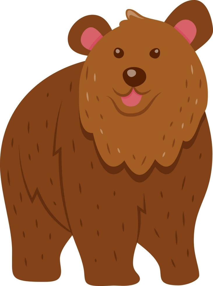 urso fofo de desenho animado vetor