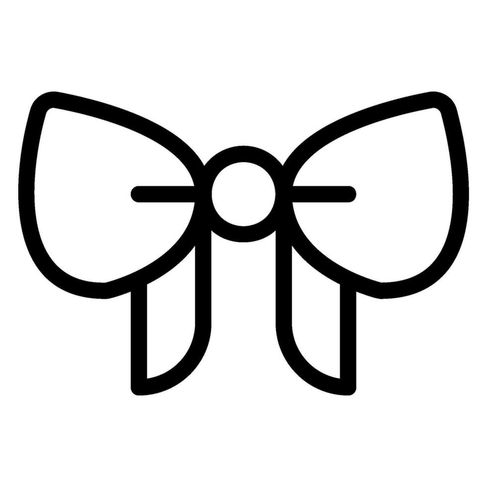 ícone de linha de gravata borboleta vetor