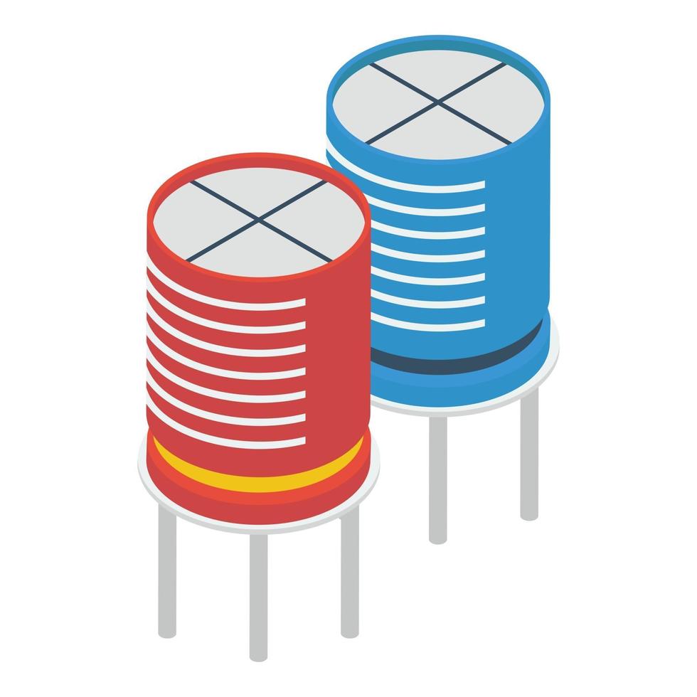 capacitores e componentes de circuito vetor