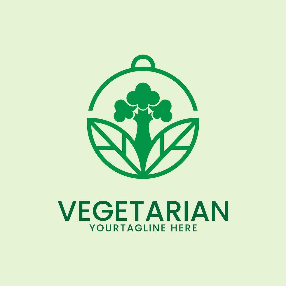 vegetariano logotipo vetor ilustração Projeto