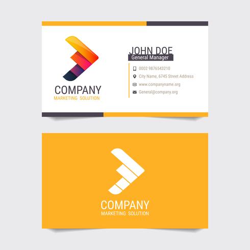 Modern business card Modelo de design de vetor