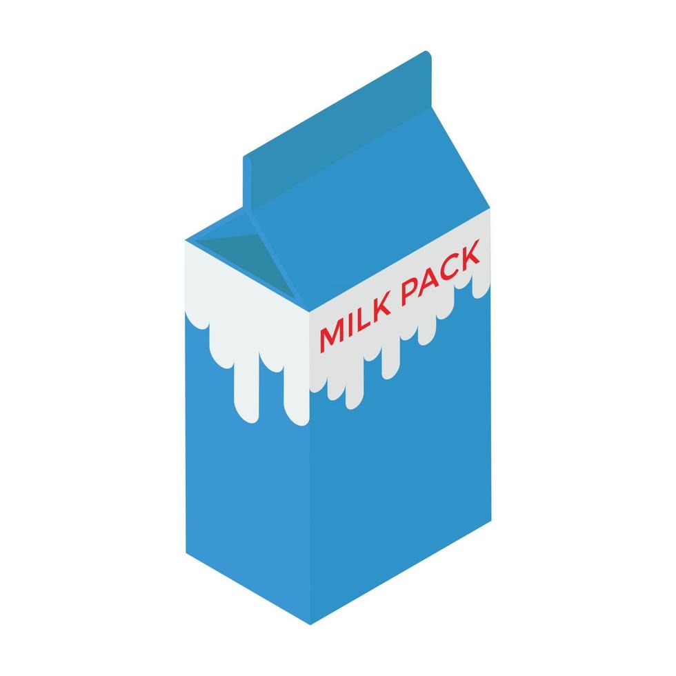 pacote de caixa de leite vetor