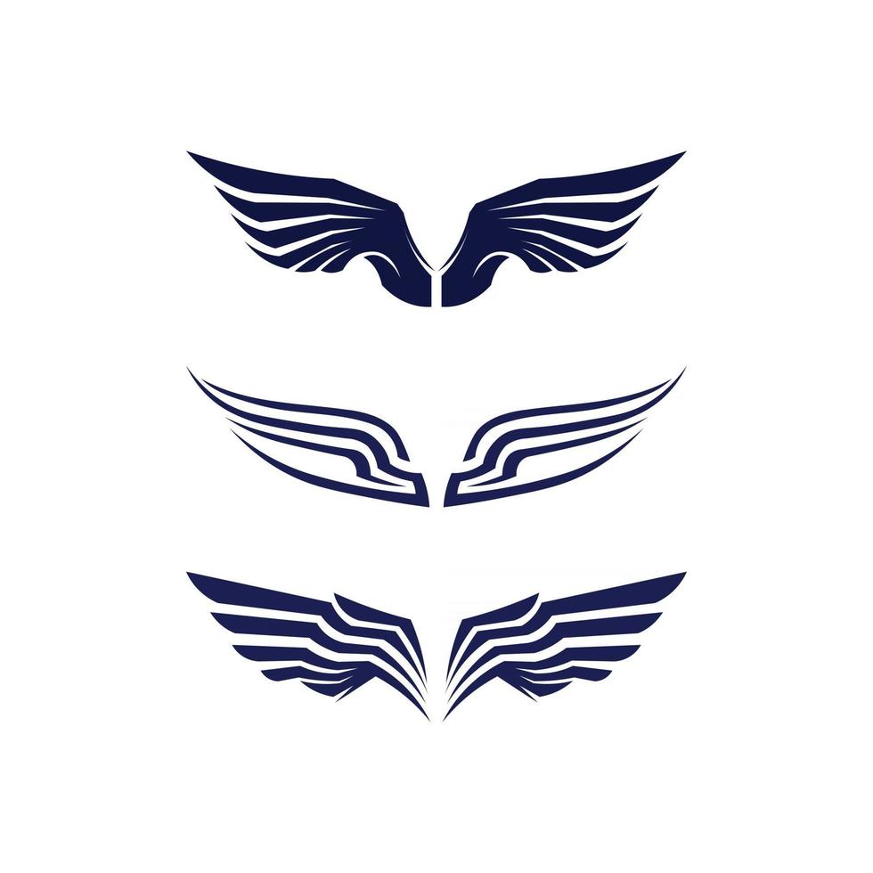 ícone de águia de asas de falcão definir modelo de logotipo vetor