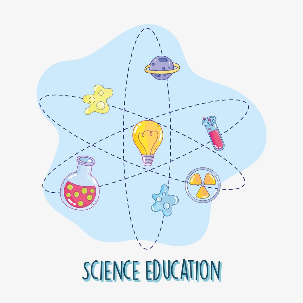 pôster de educação científica vetor