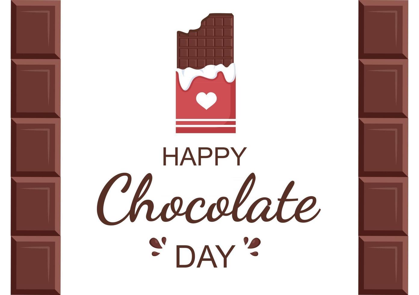 feliz dia do chocolate ilustração vetorial vetor