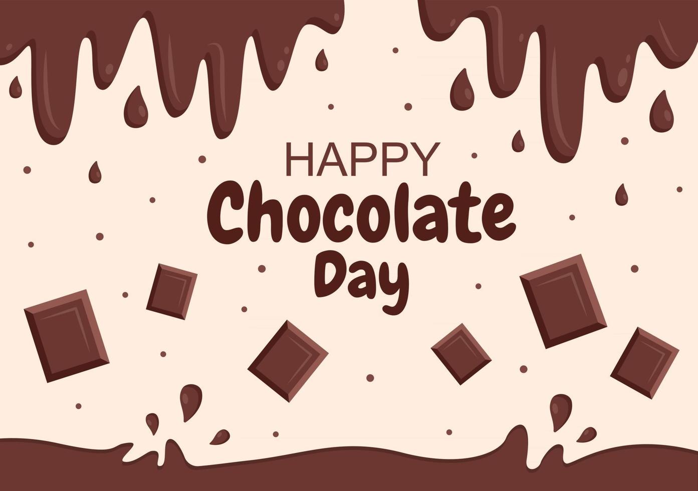 feliz dia do chocolate ilustração vetorial vetor