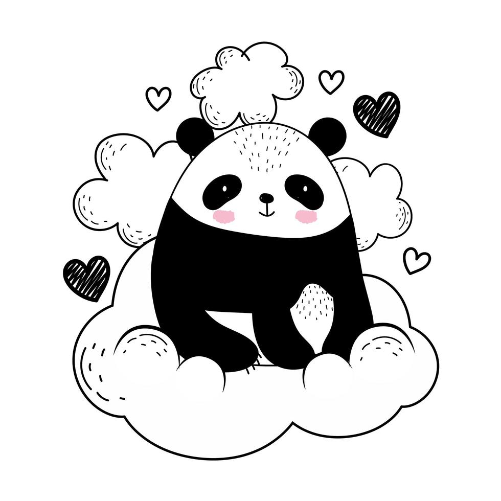 desenho de panda vetor