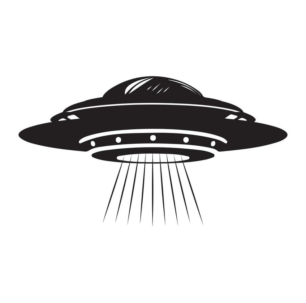 UFO vetor ilustração não identificado vôo objeto pires cósmico embarcação