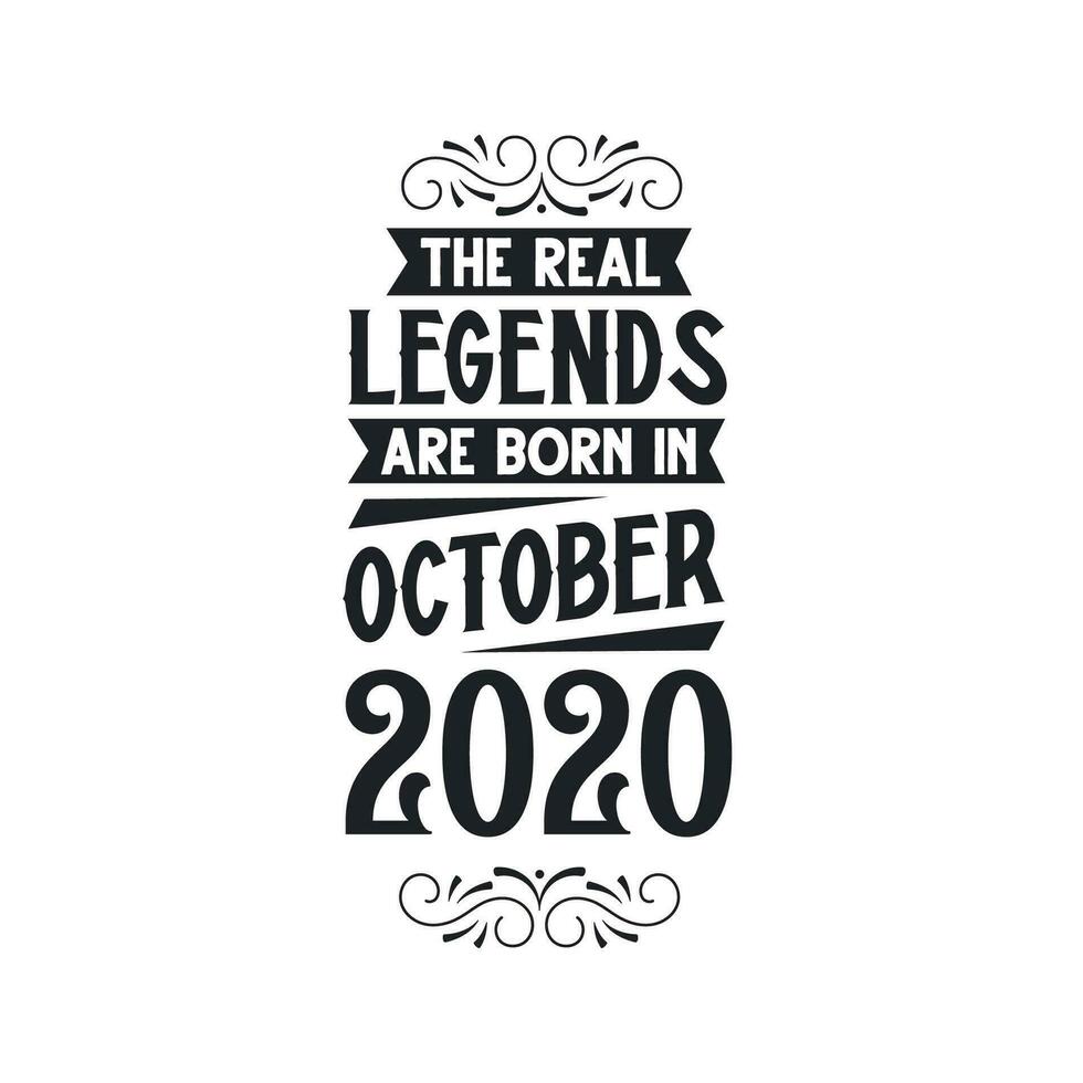 nascermos dentro Outubro 2020 retro vintage aniversário, real lenda estão nascermos dentro Outubro 2020 vetor