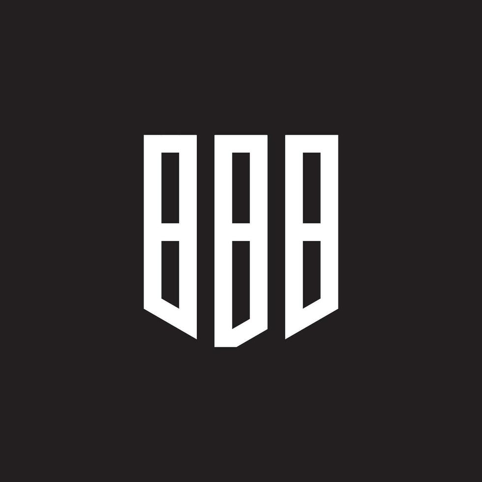 bbb carta logotipo ícone Projeto em Preto fundo vetor modelo