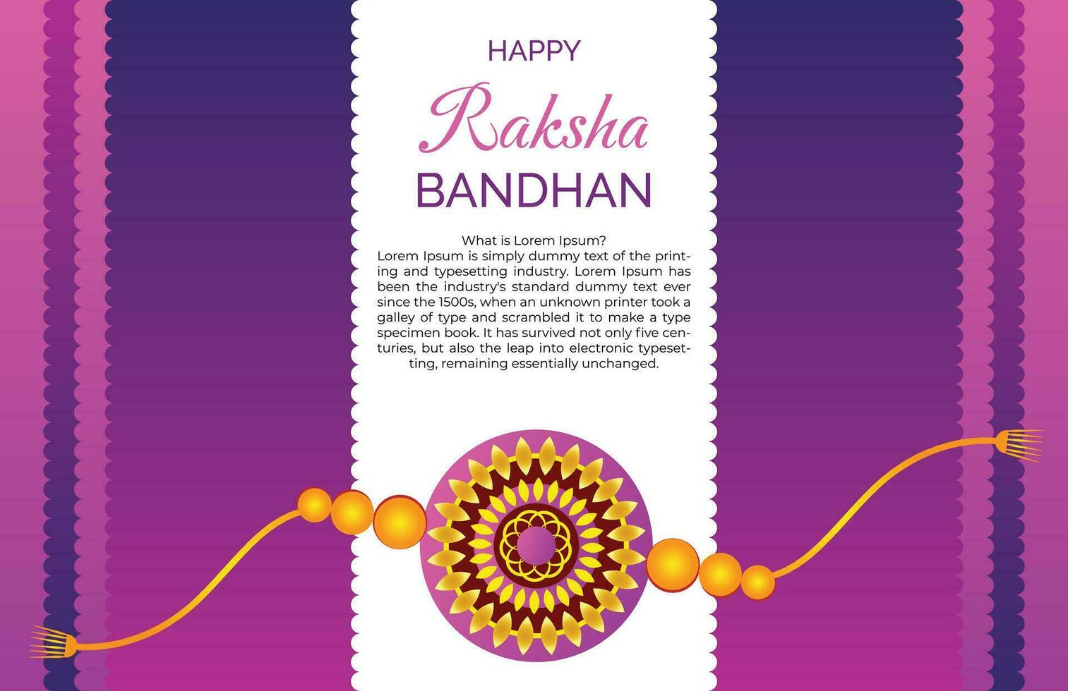 2 raksha bandhan fundo com mandala e fita. vetor ilustração