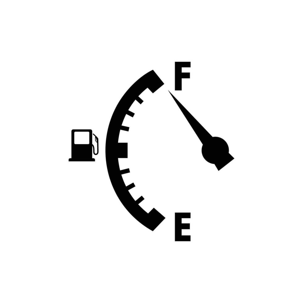 combustível indicador Projeto. medição dentro automóvel painel. vetor