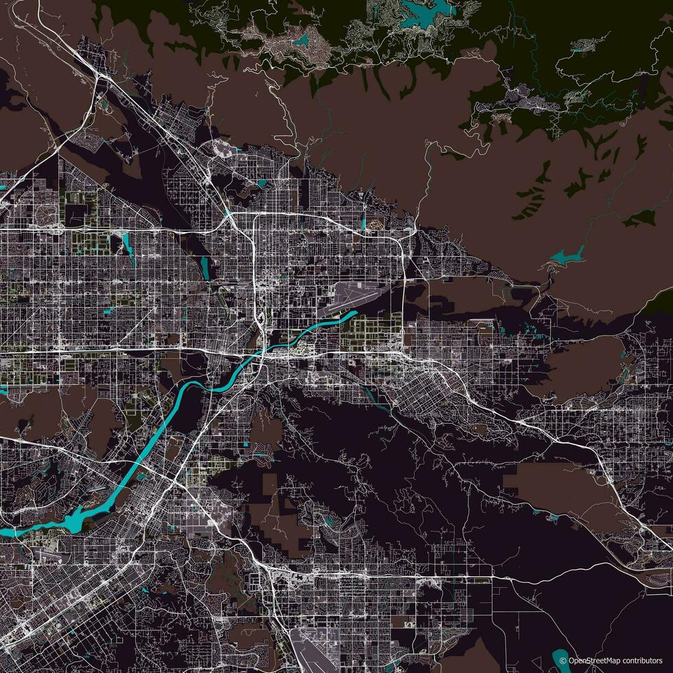 vetor cidade mapa do san Bernardino Califórnia EUA