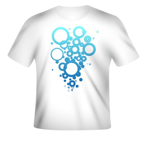 Vector design de t-shirt com design colorido