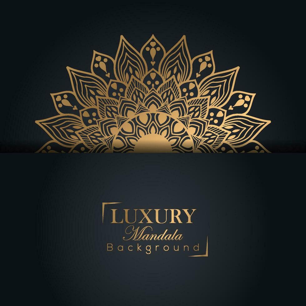 fundo de design de mandala decorativo luxuoso vetor