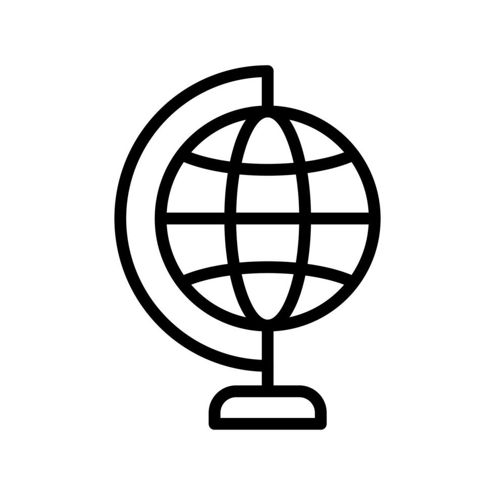 globo ícone, global, internacional, terra. isolado em branco fundo editável. vetor