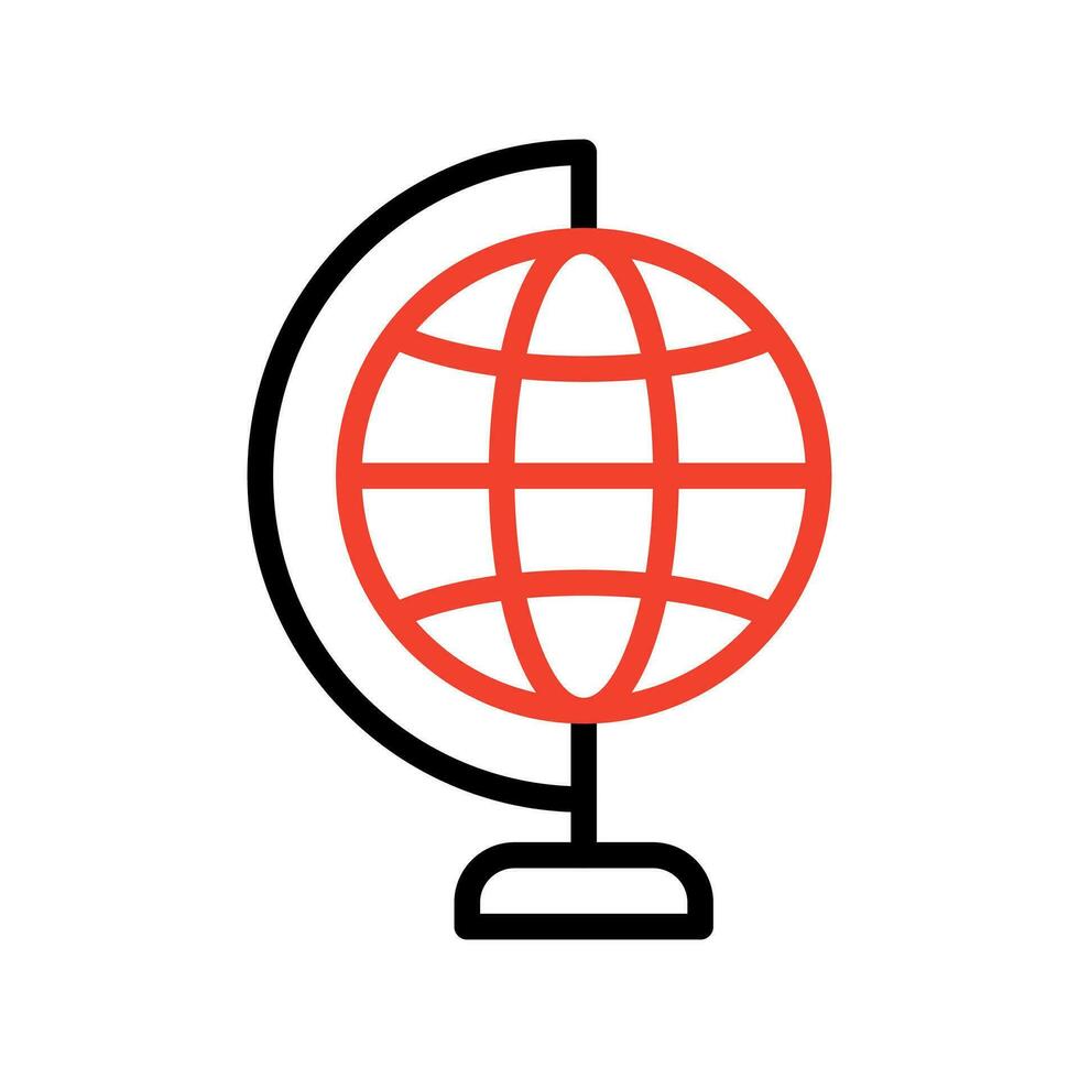 globo ícone, global, internacional, terra. isolado em branco fundo editável. vetor