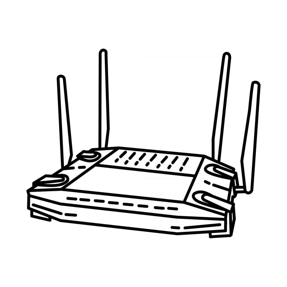 ícone linksys. doodle desenhado à mão ou estilo de ícone de contorno vetor