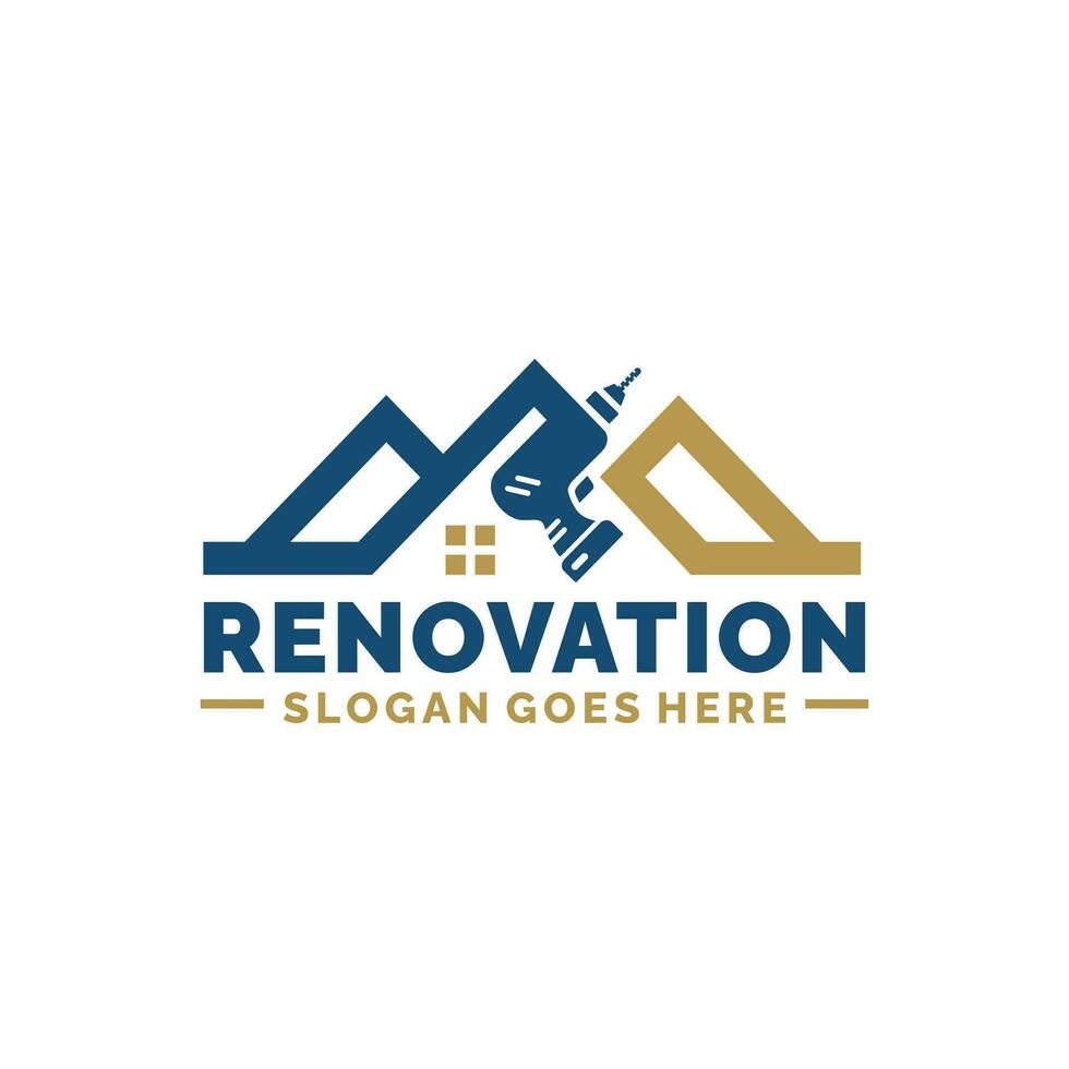 casa renovação logotipo Projeto vetor ilustração