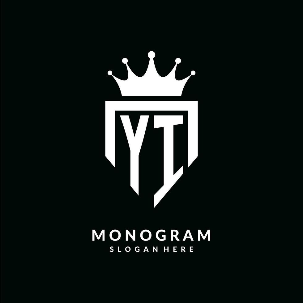 carta sim logotipo monograma emblema estilo com coroa forma Projeto modelo vetor