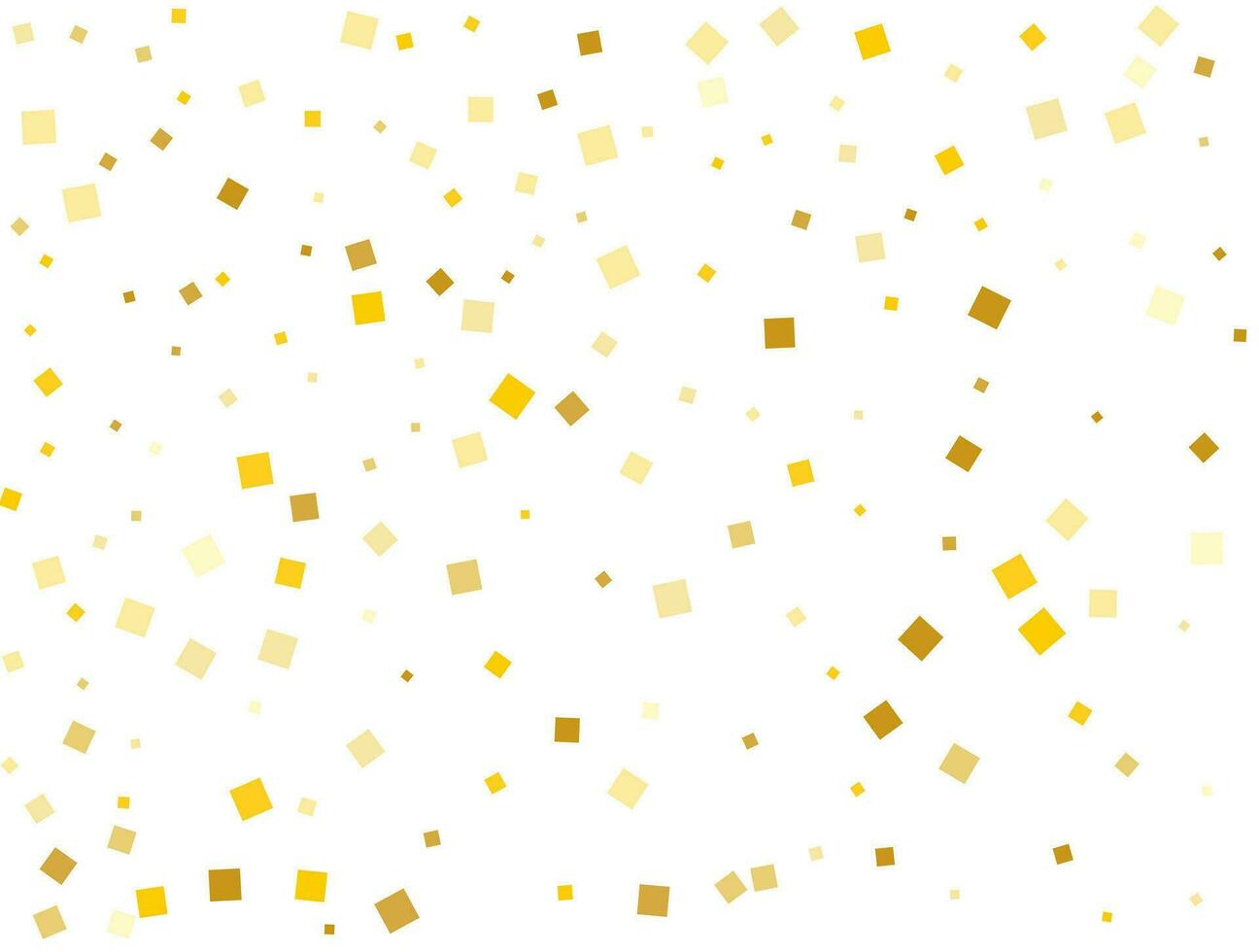 dourado chuva a partir de quadrado confete. vetor ilustração