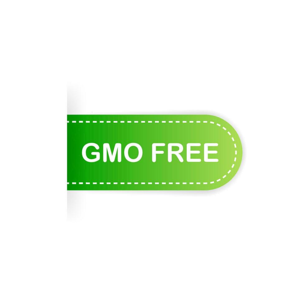 OGM livre verde fita. vetor ilustração.