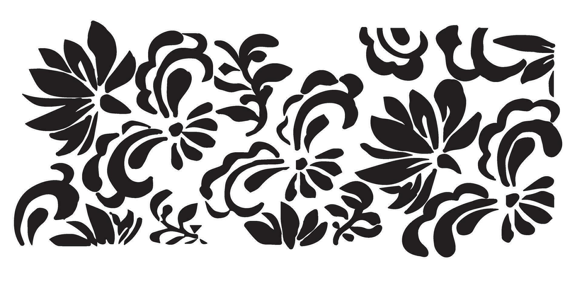 vinil ilustração cortar Fora floral abstrato vetor