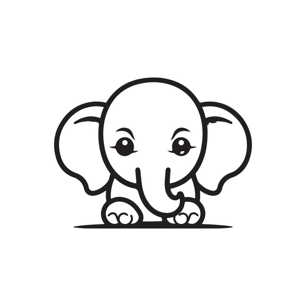 design de ícone de elefante vetor