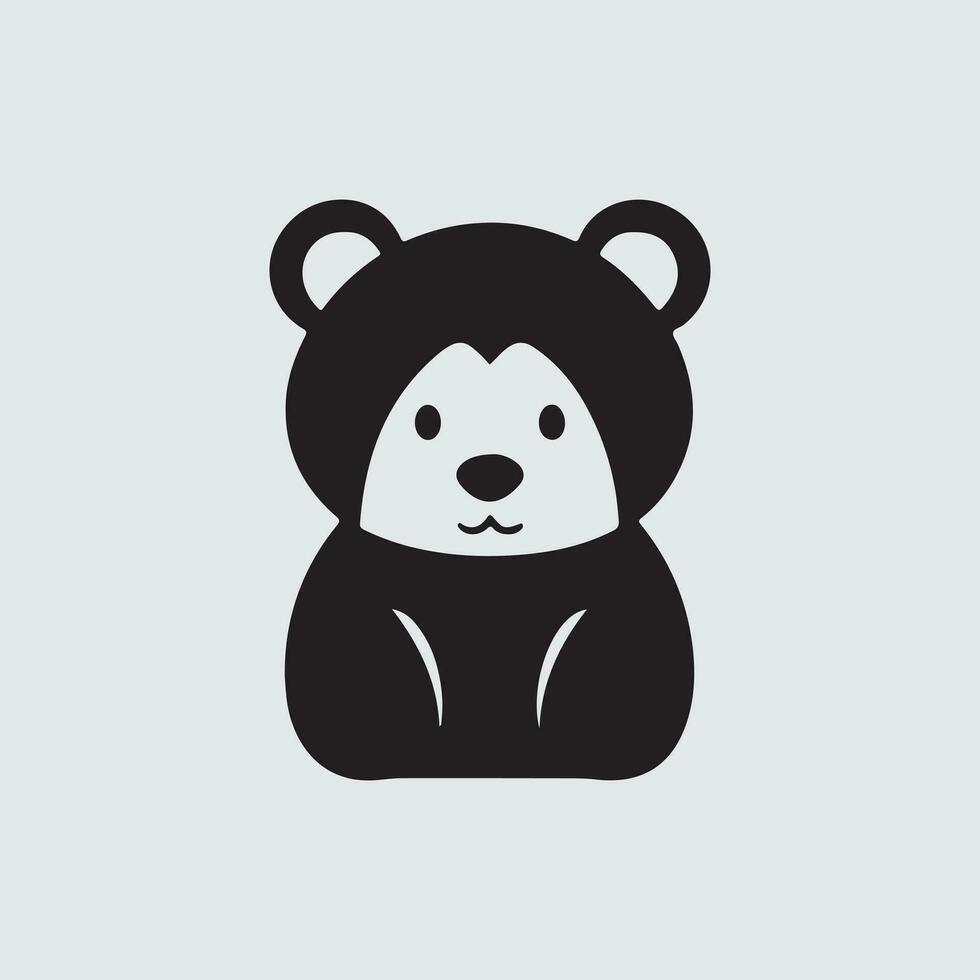 Urso silhueta logotipo vetor