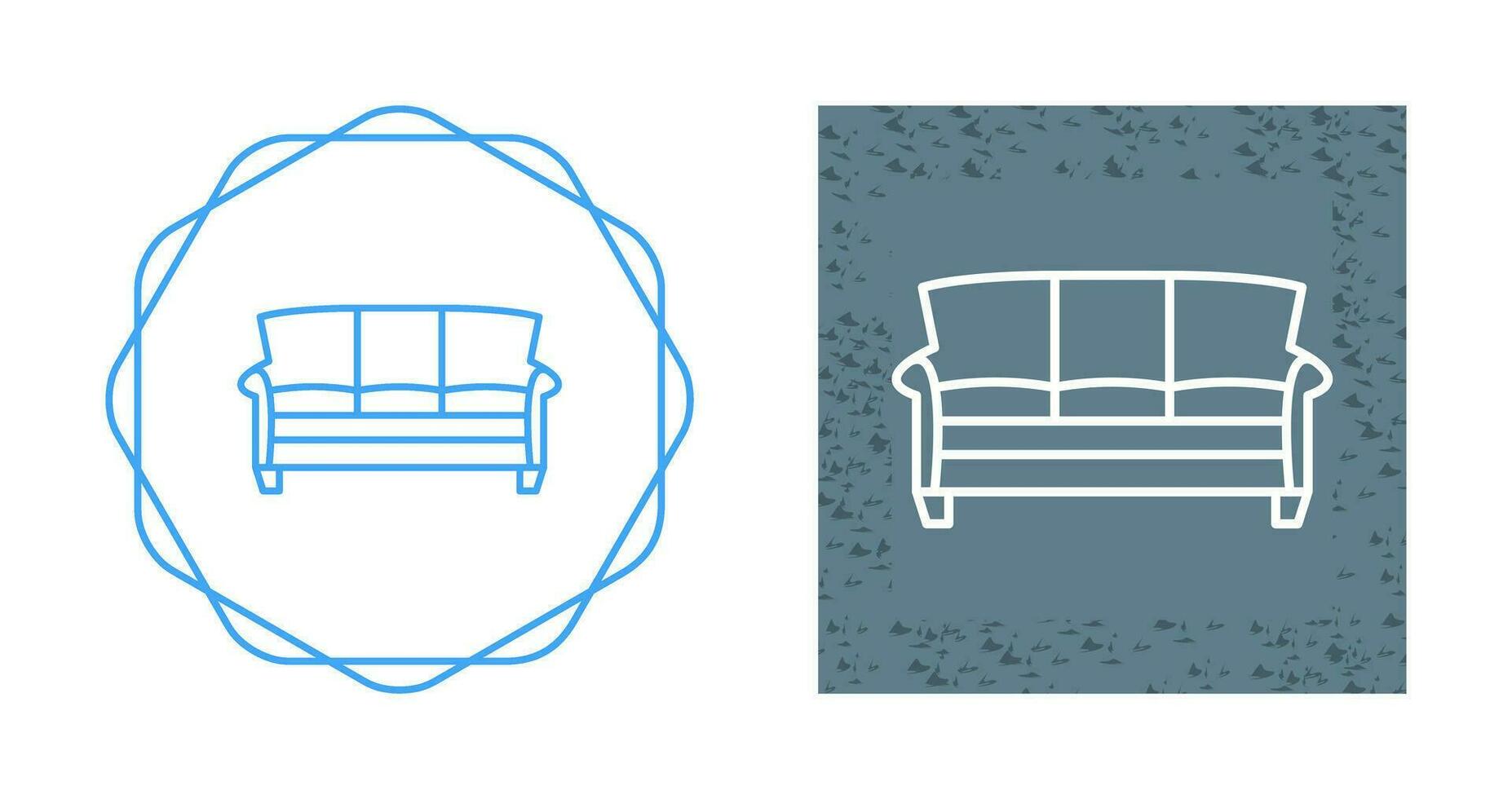 ícone de vetor de sofá grande