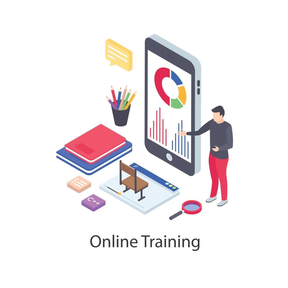 conceitos de treinamento online vetor