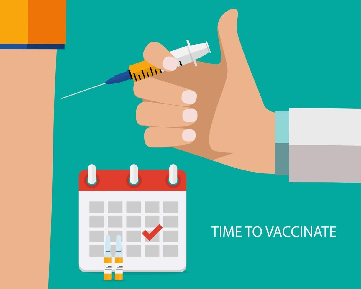 vacinação conceito plano de fundo. gripe da consciência médica, cartaz da gripe da poliomielite. ilustração vetorial vetor